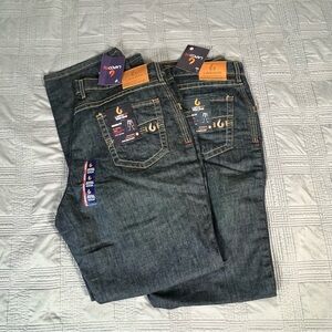 Bundle of 2 Lapco FR Flame Resistant Modern Denim Jeans Mens Size 42x34 Workwear